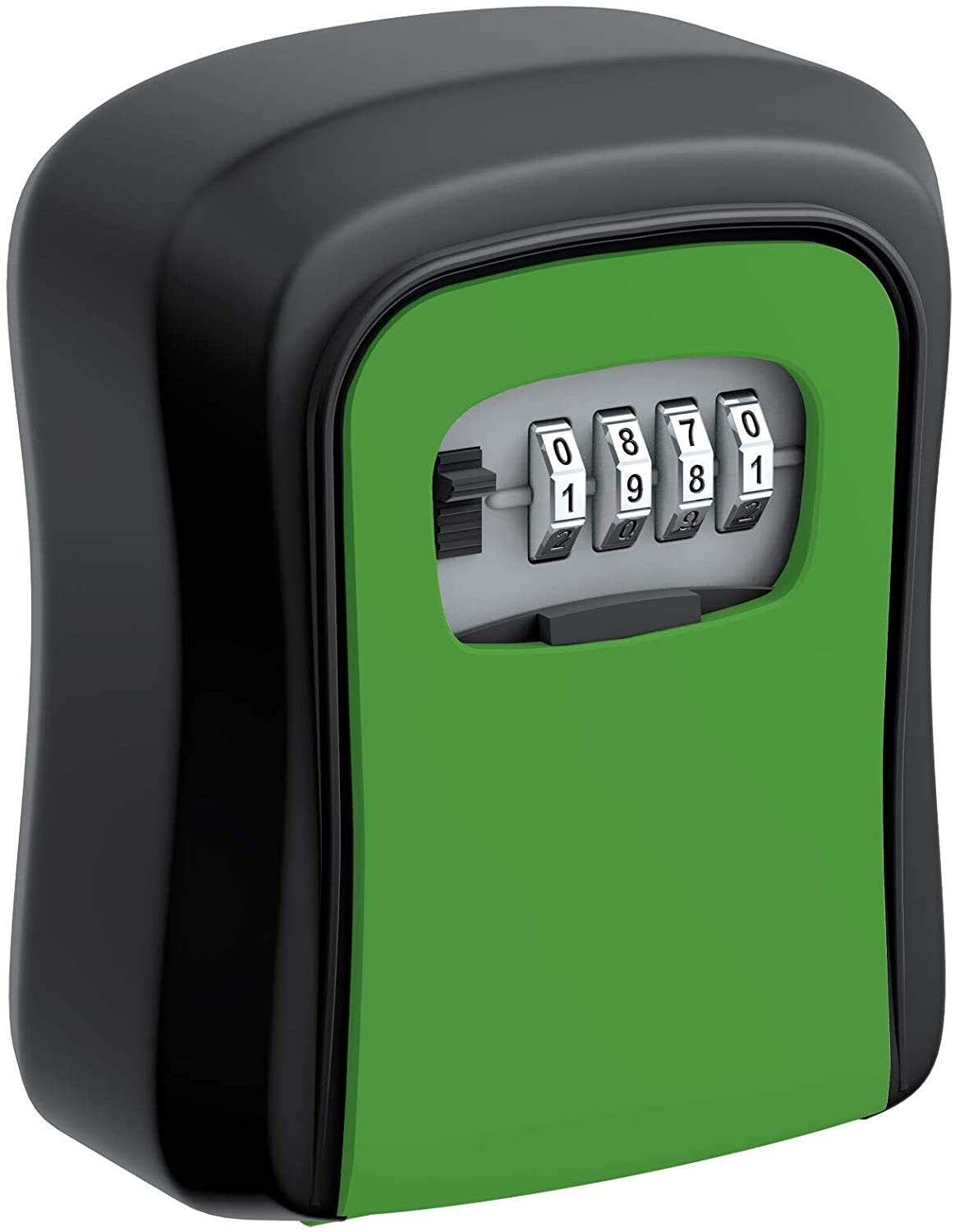 BASI Schlüsselsafe mit Zahlenschloss mini Schlüssel Tresor Safe Schlüsselkasten Wetterfest Schlüsselbox schwarz | grün
