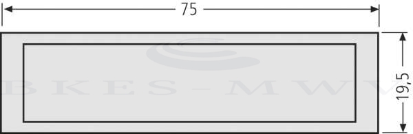 Namensschild NS09 Standard 75x19,5mm, glasklar