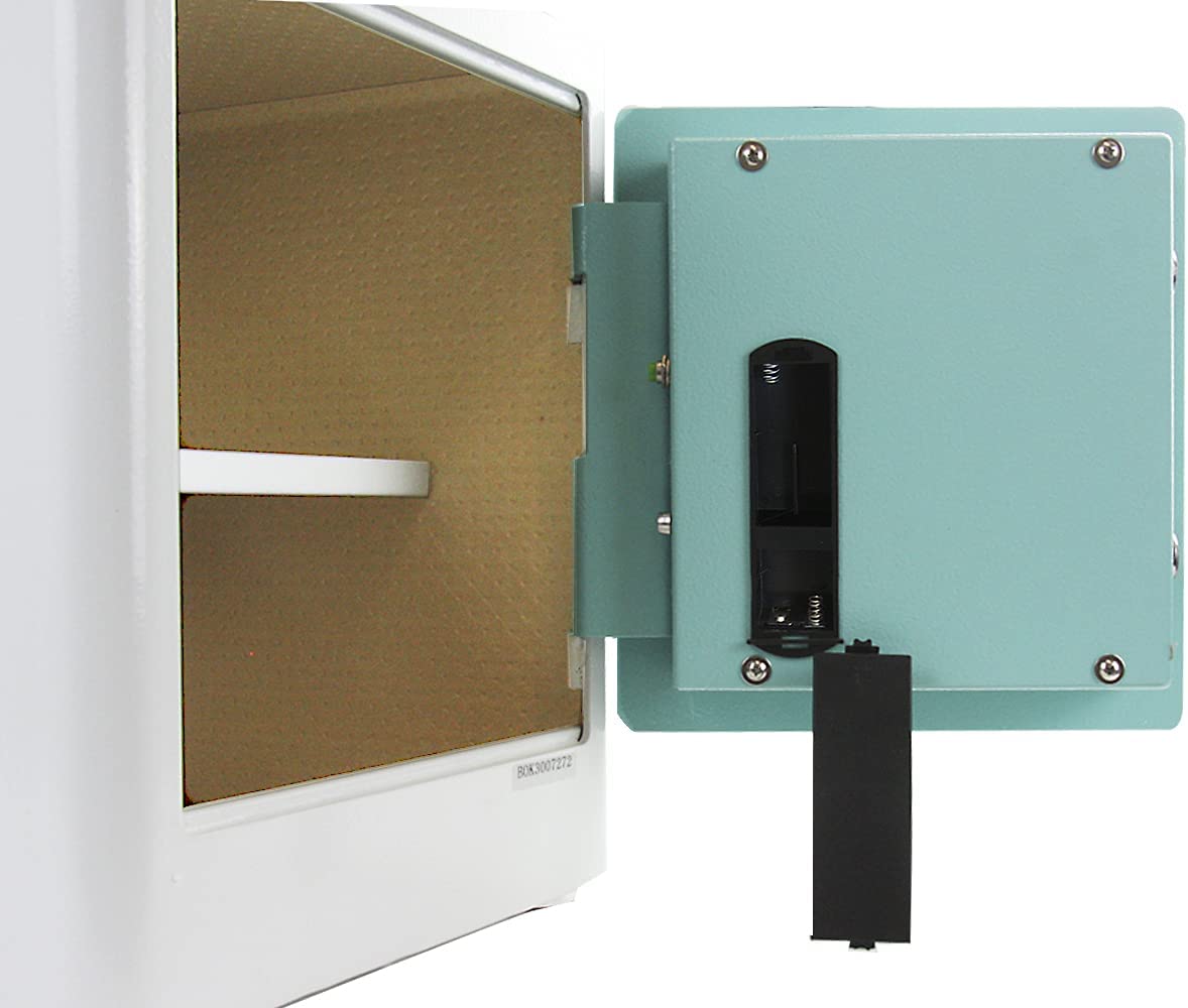 mySafe Premium 350 - Blau/Weiß Elektronik-Möbel-Tresor, Touch-Display für Codeeingabe oder Fingerprint