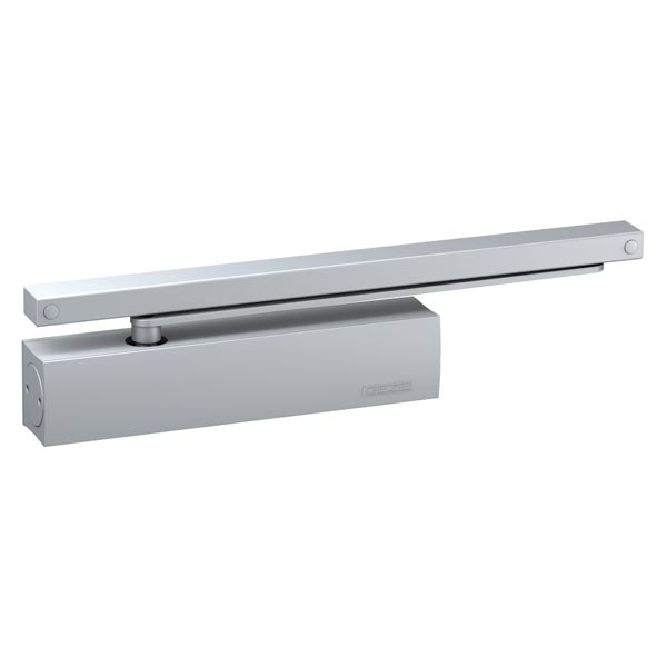 GEZE TS 5000 – silber Türschließer mit Gleitschiene, für einflügelige Türen bis 1400 mm
